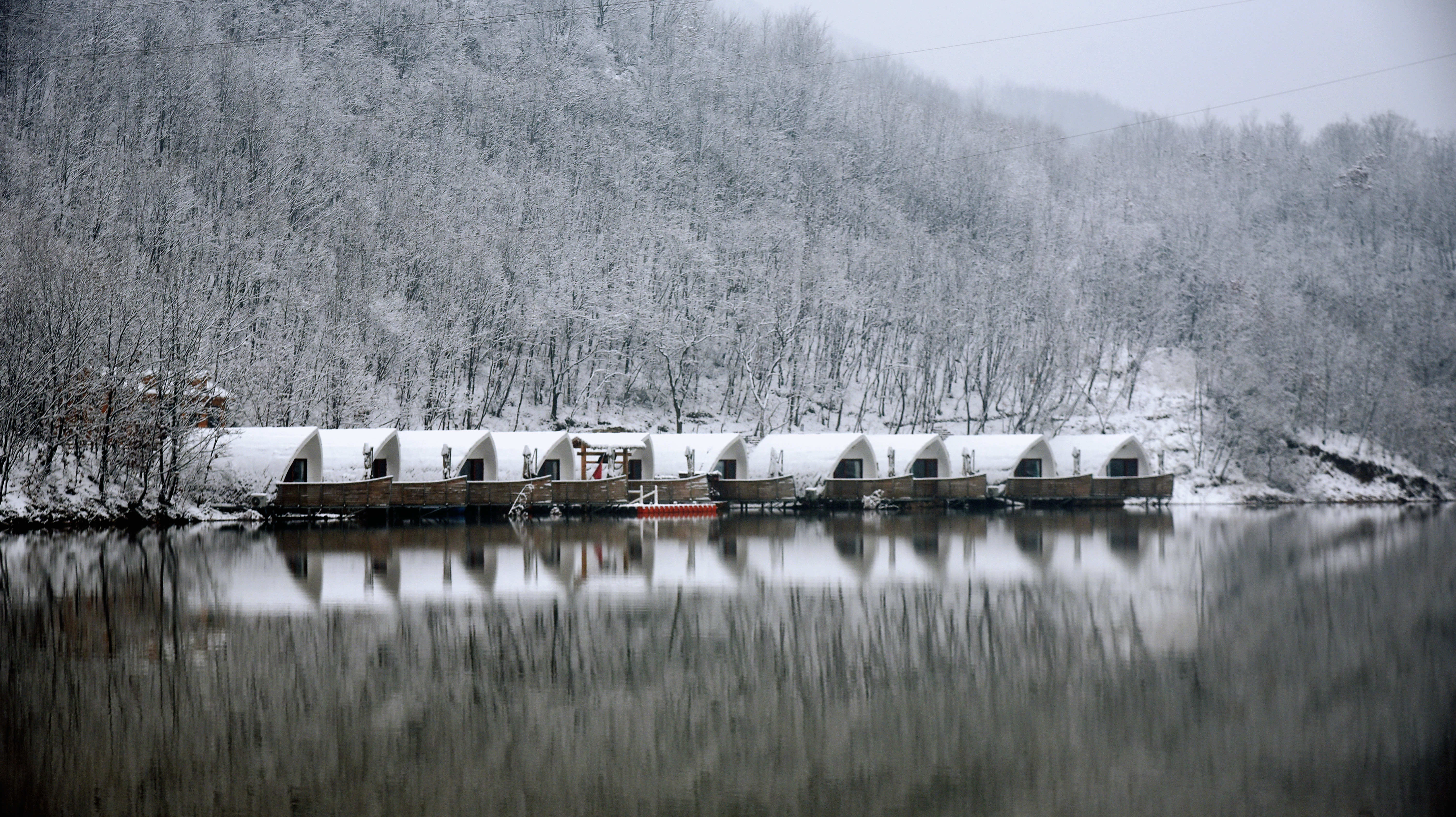 彭州九峰山雪景图片